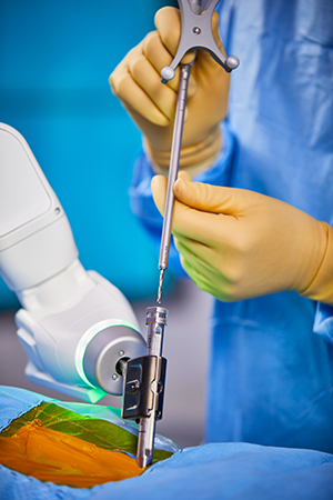 robotic-assisted surgery using the Medtronic Mazor X system