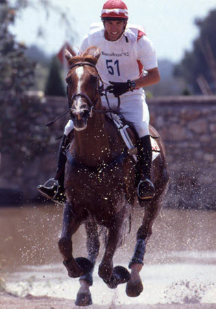 Dr. Stevenson competing in equestrian event at the Barcelona Olympics